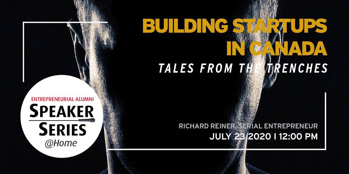 What does it take to create &amp; grow a #startup? @LaunchYU_York now offering the virtual edition of the Entrepreneurial Alumni Speaker Series <a href="/Home/">Geneia@home</a> July 23, 2020, 12-12:30pm. Featuring Richard Reiner's 5 successful tech startups. bit.ly/38WkmDk <a href="/InnovationYork/">Innovation York</a> <a href="/YorkUAlumni/">York U Alumni</a>