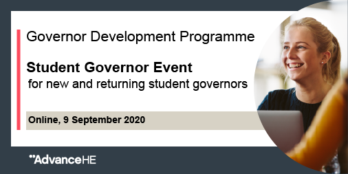 AdvanceHE's tweet photo. Our Student Governor events prepare those new to the role for their first term as a member of the governing body and help develop the skills needed to make a major contribution. Day 1 takes place on 9 September 2020. Find out more https://t.co/QRzFSRgDNn #StudentGovernors @nusuk https://t.co/tSKWcgsWCL