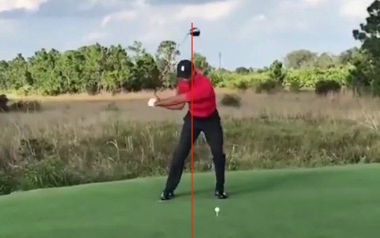 Here's Tiger"Look sergio has way more LAG"Both guys lead arms about 10° past parallel, both driver heads on the target side of their head.Same amount of "lag" or delay.Tiger's shaft plane is about 50°Sergio's is about 35°