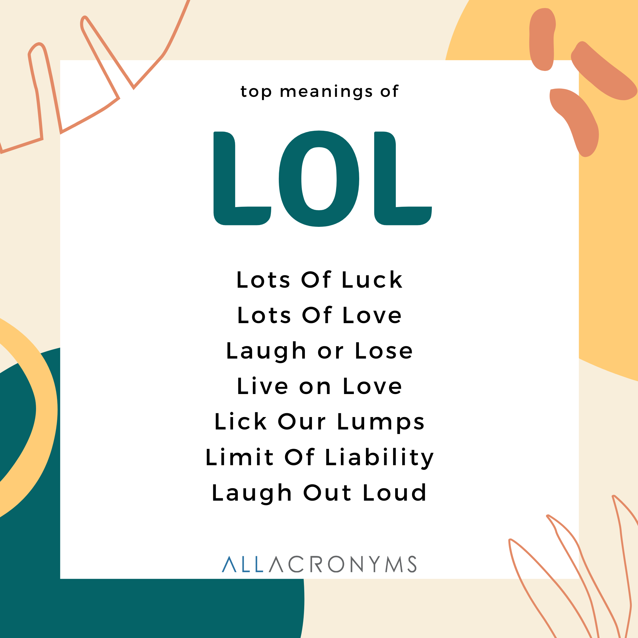 All Acronyms on X: LOL😂 Have you ever had similar situations? ______  #acronym #abbreviation #acronyms #acronymsfordays #acronymsfotlife  #abbreviations #abbreviationsfordays #dictionary #lol #funny #jokes  #misunderstanding #chat #textmessage #internet