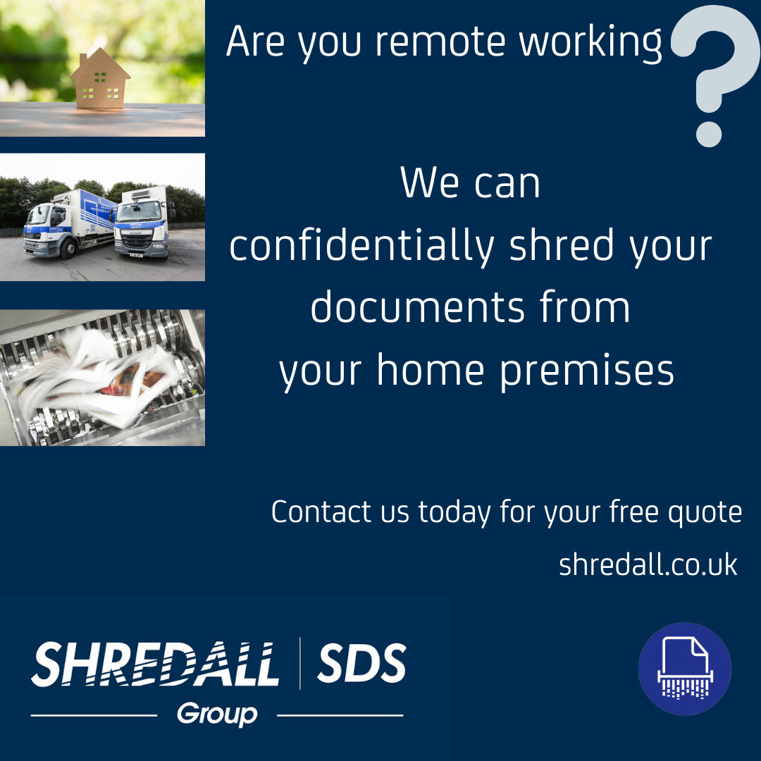 ShredallSDS's tweet photo. Did you know? Shredall SDS Group can collect your confidential data for destruction from your own home. https://t.co/MxYCO0GsmK
 #shredallsdsgroup  #remoteworking #confidential #shredding #paperdocuments #recycling #harddrivedestruction https://t.co/XZpoqufslW