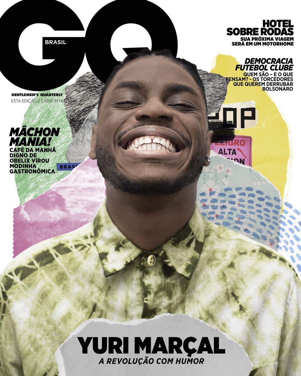 GQBrasil's tweet photo. É praticamente impossível saber quando Yuri Marçal (@YuriMarcal) está sendo irônico. ‘Só o meu melhor amigo sabe’. Desta forma o humorista fala verdades que o Brasil precisa escutar. Yuri é capa da #GQJulhoAgosto, já disponível no app Globo+ e nas bancas no próximo dia 24.07. https://t.co/ZXIXPdXEO7