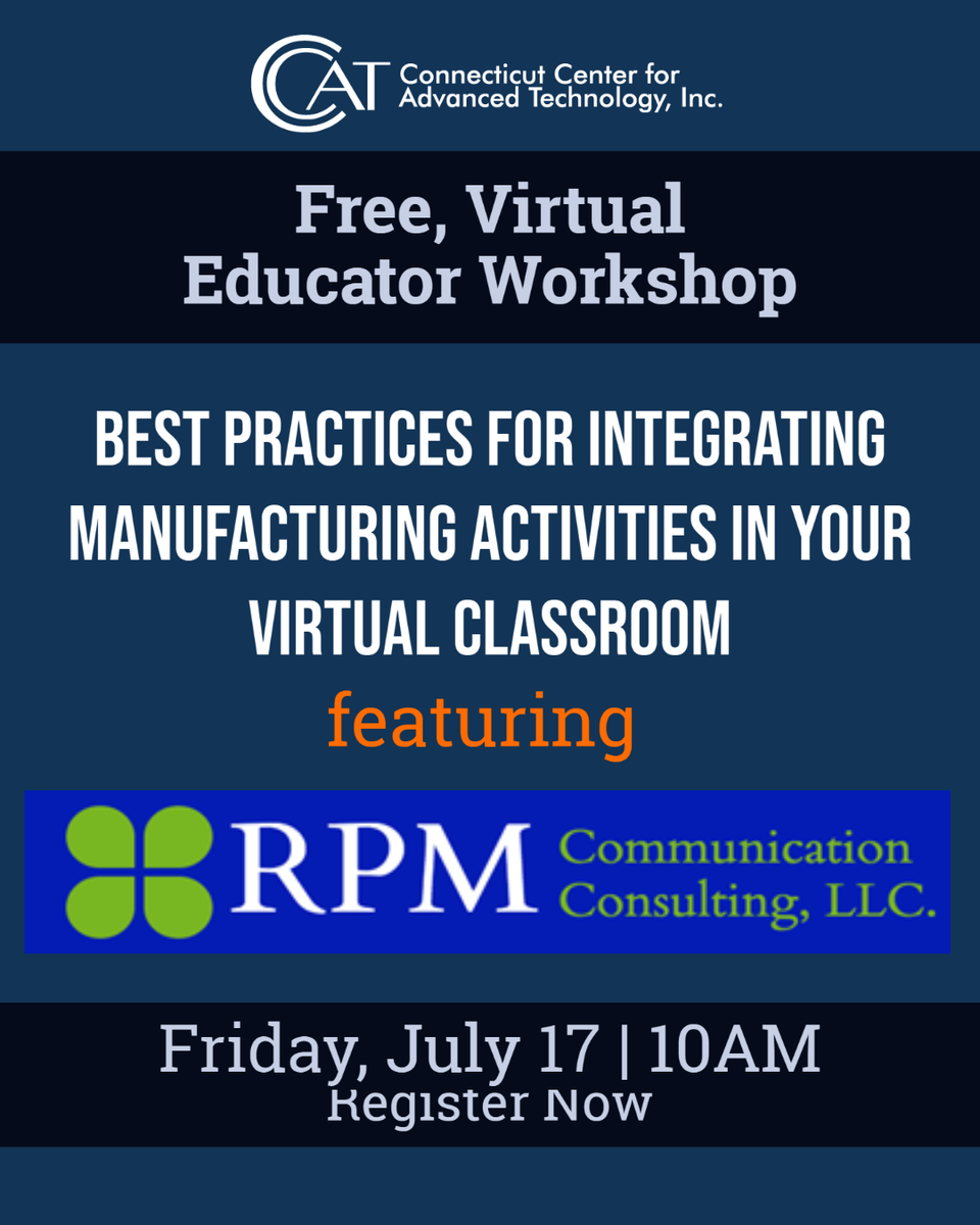 CTDreamItDoIt's tweet photo. Don't forget to register for our free workshop for educators this Friday, July 17! Learn best practices for engaging and interacting with your students in a virtual space presented with RPM Communication Consulting, LLC. Space is limited, register now 👉 https://t.co/SZChDYYj6K https://t.co/8Pqz81xiyI