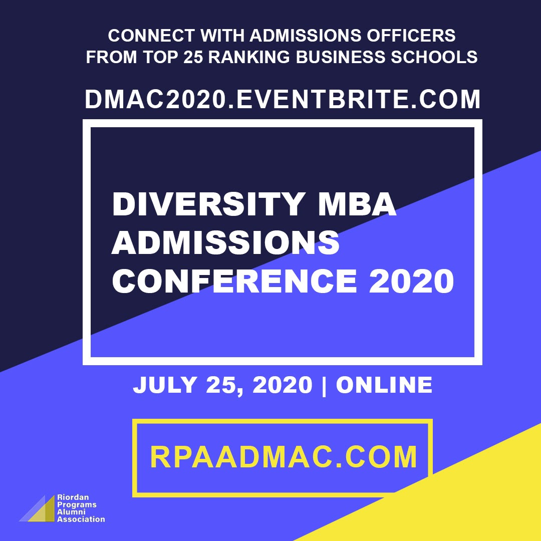 fortefoundation's tweet photo. Join @RPAA for their annual Diversity MBA Admissions Conference on July 25. Don’t miss this opportunity to connect with 25 top ranking b-schools. Learn more: https://t.co/IePk26uTDN #DMAC2020 #sponsored https://t.co/vxumi7SRNC