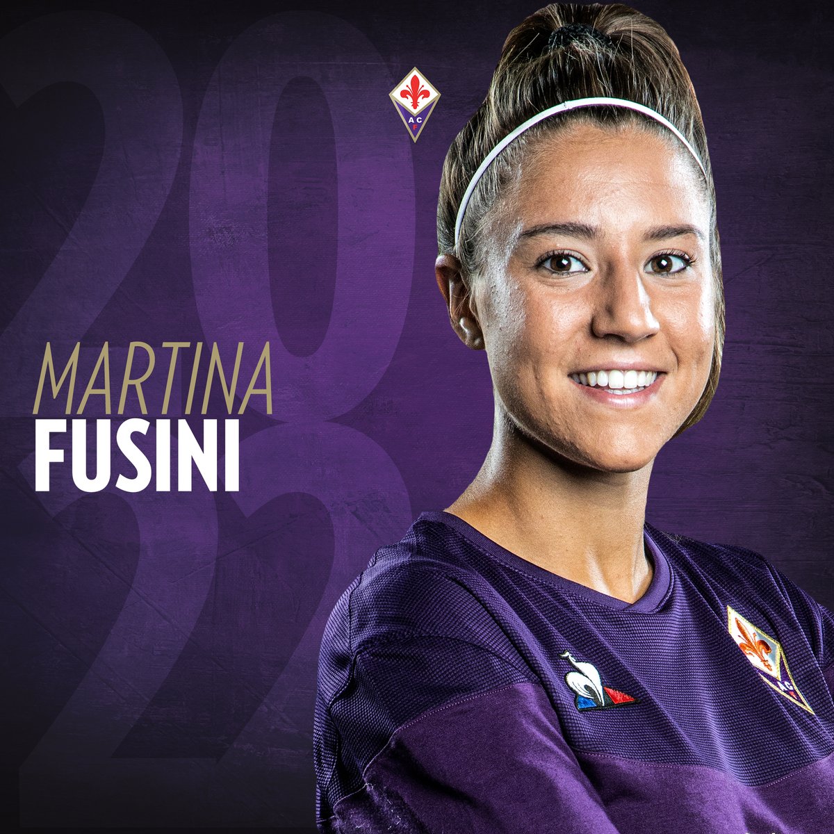 ACF_Womens's tweet photo. MARTINA FUSINI 2️⃣0️⃣2️⃣2️⃣⚜️
📰 Con noi fino al 2022! ➡️ https://t.co/YJyYdbB0Ia
#ForzaViola 💜 #Fusini https://t.co/aFuZ4R5s5O