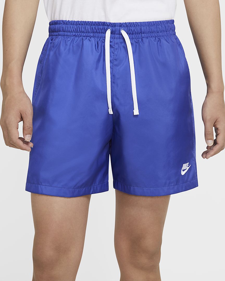 blue nike woven shorts