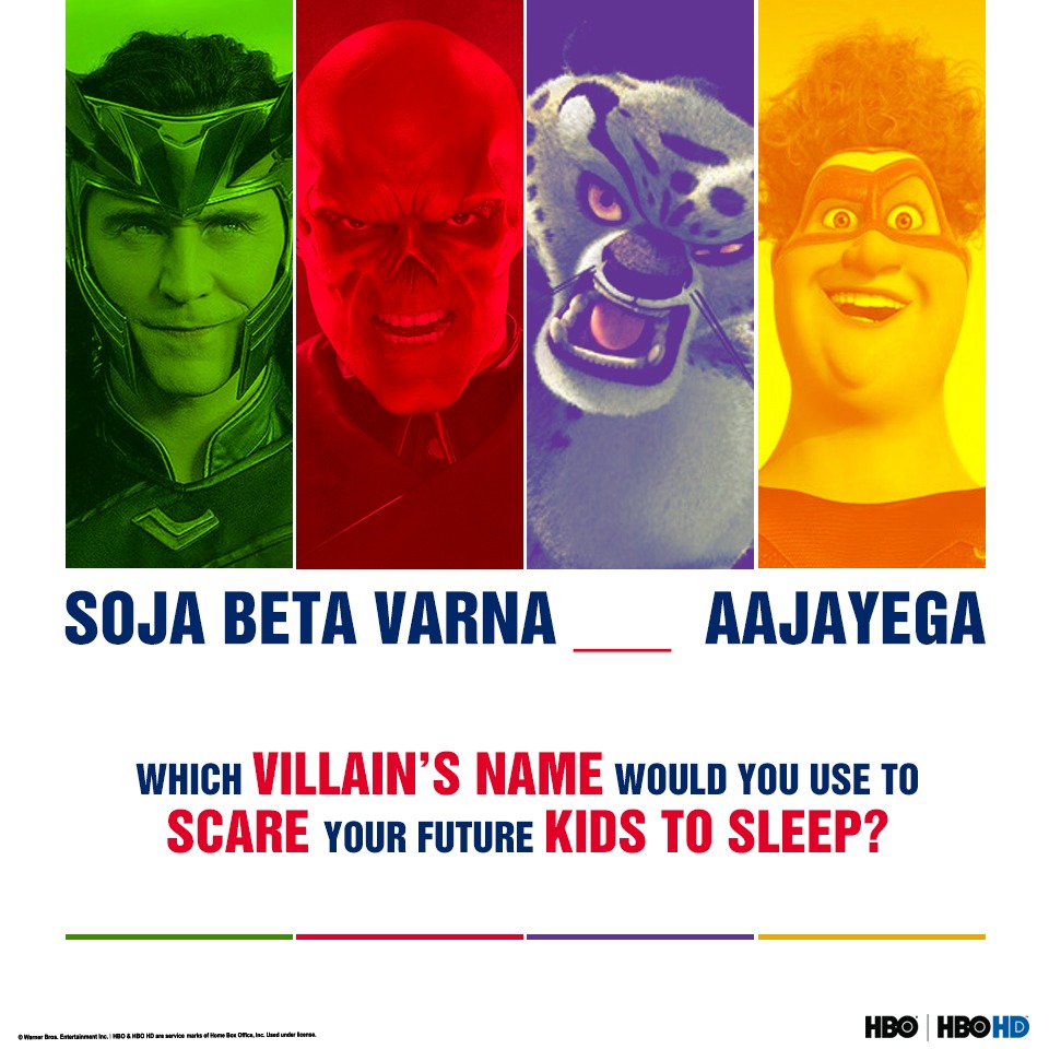 HBOINDIA's tweet photo. Which Villain's name would work just as well as a sleeping pill? 💊
#Villans #VillanNights #HBOMovies #HBOthriller #HBOComedy #HBOAction #HBOHorror https://t.co/MDocH3IOiL
