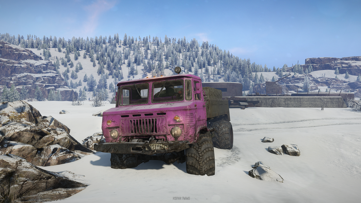 Drazkul's tweet photo. New truck - think it'll be mainly used as a fuel truck though.
Also with it being Wednesday I thought it would look good in pink for #PwaffWednesday @smorganmoore
#SnowRunner
#ForTheMud https://t.co/xDsi6mtL3K