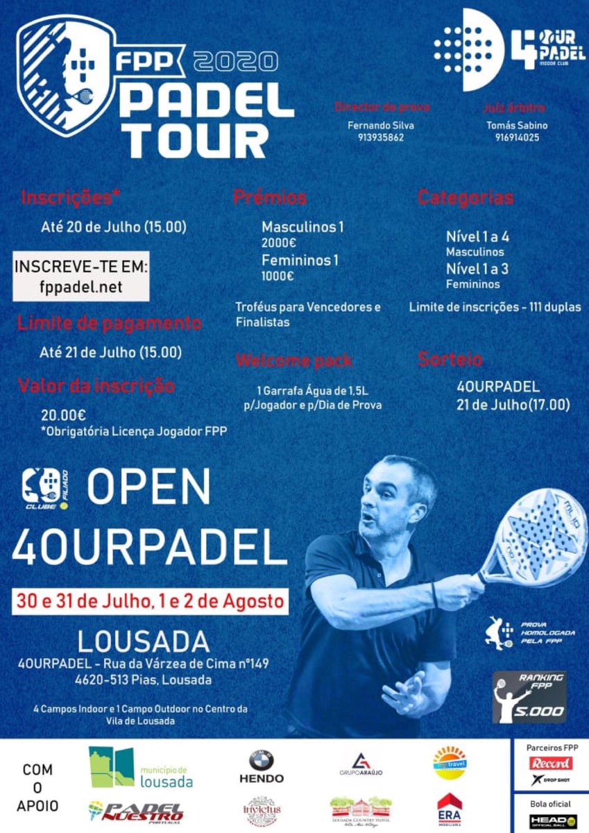 4ourpadel's tweet photo. Já te podes inscrever no melhor torneio de Padel de Verão 🎾

As inscrições são limitadas, reserva já a tua⬇️
https://t.co/mk9IAod6LA

#jogamosjuntos https://t.co/a8qUxCPDY0