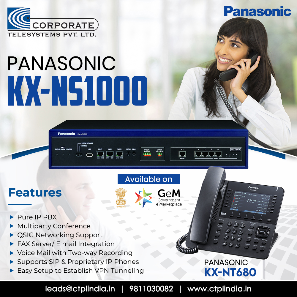 CTPLIndia's tweet photo. Panasonic KX-NS-1000

Read more at https://t.co/JDobZYxpIR

Or call us at 011-47282828 | 9811030082

#CTPL #CTPLIndia #Panasonic #KXNS1000 #IPPBX #SIP #IPPhones #VoiceMail #Recording #Networking #VPN #FAX https://t.co/MbaNRQRvwp