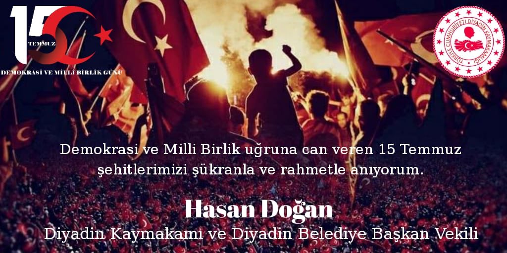 Hasandgn40's tweet photo. 15 Temmuz Aziz Milletimizin devletine, bayrağına, ve demokrasisine sahip çıktığı gündür. Ülkesine, devletine ve milletine kastetmiş hainlere karşı göğsündeki imam gücü ve memleket sevdas��yla destan yazan kahraman şehitlerimizi rahmetle anıyor; gazilerimize şükranlarımı sunuyorum. https://t.co/fpNR8zlNSu