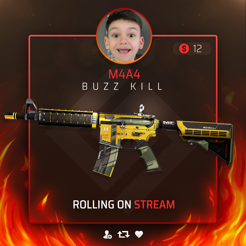 yungshapez's tweet photo. 🎁 $12 M4A4 | BUZZ KILL GIVEAWAY

✅ RETWEET
✅ FOLLOW ME

⏰ ROLLING ON STREAM:
https://t.co/CCu9nE92iL https://t.co/PiCneLeUfV