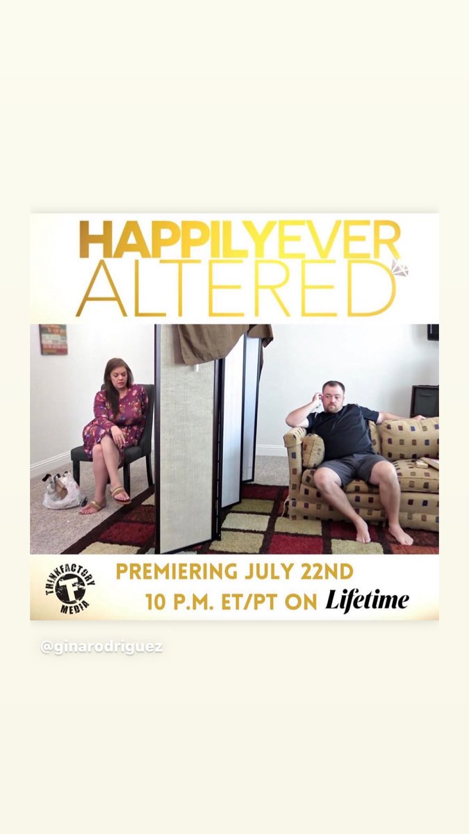 Ginarodriguez's tweet photo. Who’s ready for an amazing NEW Makeover show? Tune in to my new show with @TFactoryMedia “Happily Ever Altered” 7/22 at 10/9c on @lifetimetv #wedding #makeover #plasticsurgery https://t.co/2N1b6fUWiy