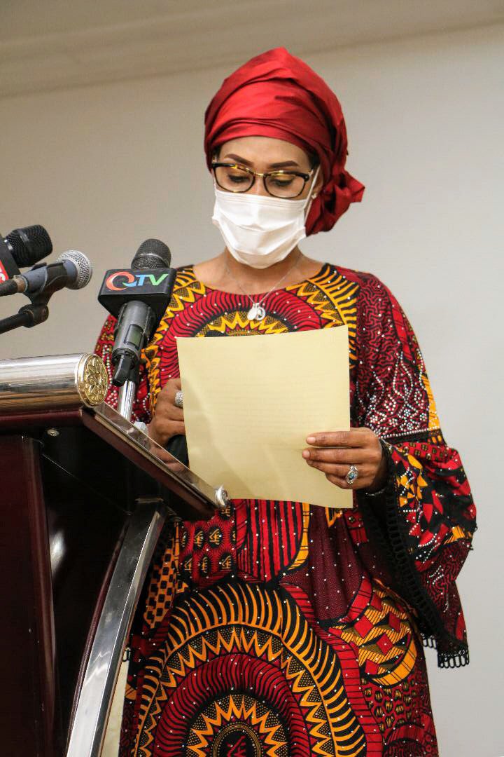 FirstLady_GMB's tweet photo. Children are the most vulnerable members of society, and yet, they suffer the most at the hands of people that are meant to nurture, protect and care for them. 

The Launching of the national helpline 1️⃣ 9️⃣ 9️⃣ by @MoWcsw is very timely. https://t.co/K2YuWxHjtM