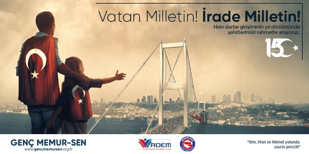 #15Temmuz 

Destan yazan kahraman şehitlerimizi ve gazilerimizi minnet , rahmet ve dualarla anıyoruz. 🇹🇷