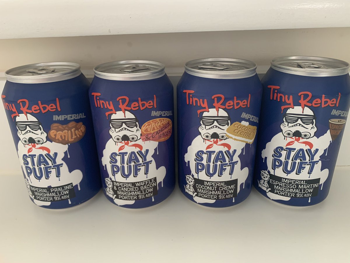 Beer delivery ... finally got my hands on some of the @tinyrebelbrewco stay puft imperial range #tinyrebel #staypuft #beeroclock