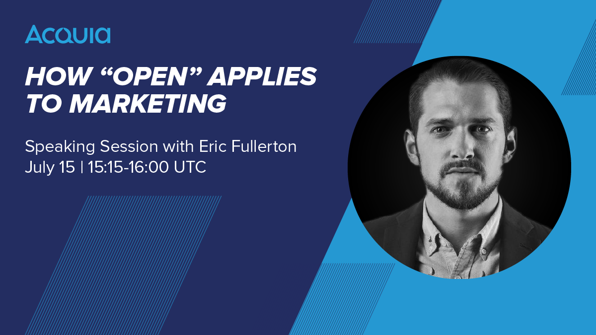 drupalcon's tweet photo. Everyone who uses #Drupal believes in the concept of “Open.” But for marketers, Open doesn’t just mean #OpenSource -- it means so much more. Tune into @EFullerton’s session to learn why #OpenWins.
https://t.co/TrMXZTzkOu https://t.co/B4cWkLWWCF