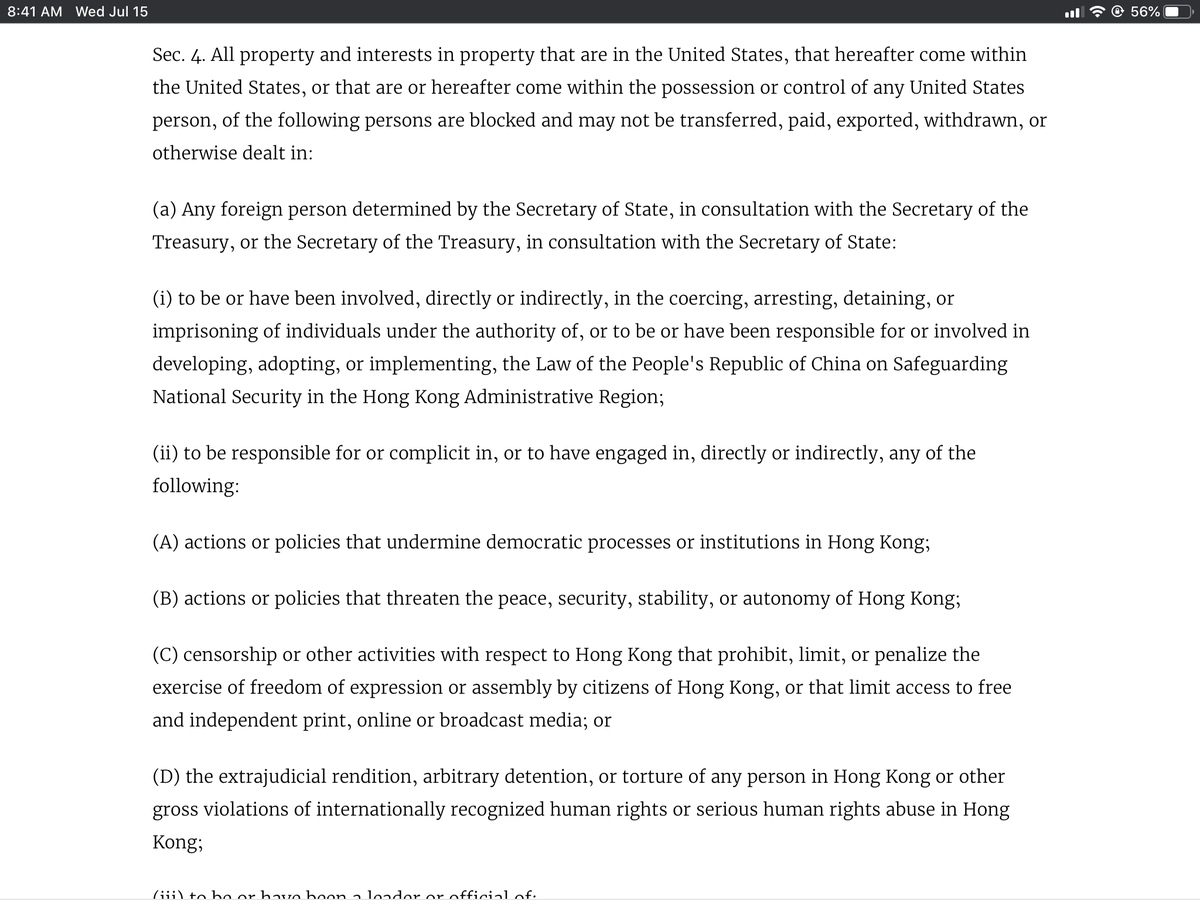 This is the part that gonna cause every single US person who’s been making bank on facilitating all the CCP activity in this country a massive freak out.