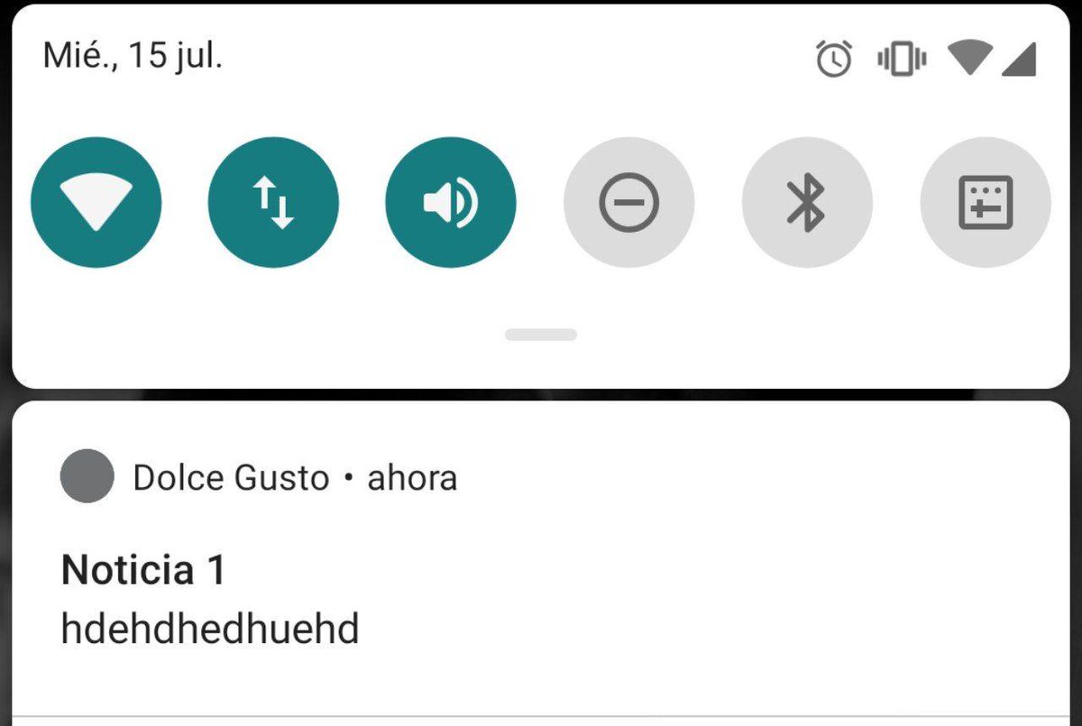 Proteus1989's tweet photo. @DolceGustoES podéis comunicar a vuestros desarrolladores que efectivamente el sistema de notificaciones funciona correctamente en Android. https://t.co/3xHRCtKCEt