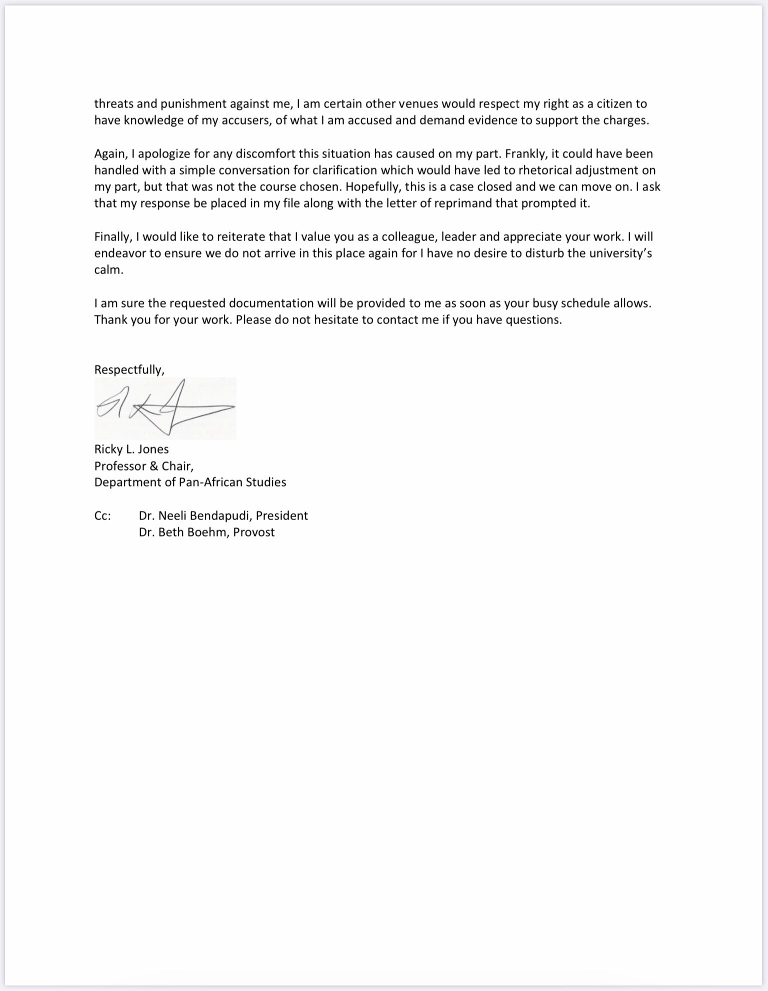 Ricky L Jones On Twitter I Am Convicted Without Ever Being Interviewed Or Even Informed I Was Under Investigation I Deny The False Charges In My April 1st Rebuttal And Respectfully Ask