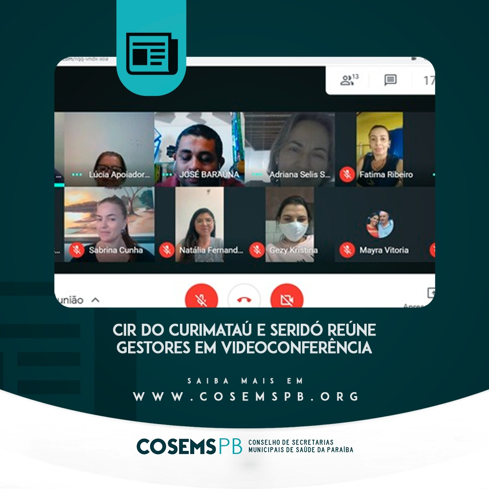 cosems_pb's tweet photo. Em reunião Remota da 4ª Comissão Intergestores Regional – CIR Curimataú e Seridó Paraibano na segunda-feira (13), participaram todos os gestores dos 12 municípios integrantes,além da gerência e da apoiadora Institucional do COSEMS. 
Para saber, mais: https://t.co/MNq1hRAAKZ https://t.co/HQ7kNiTl3i