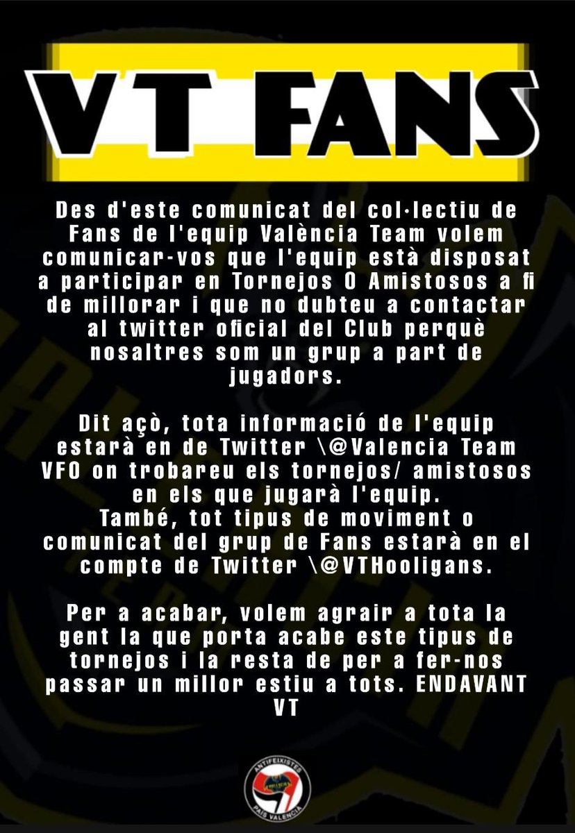 VTHooligans's tweet photo. @ValenciaTeamVFO https://t.co/JiNq419JAH