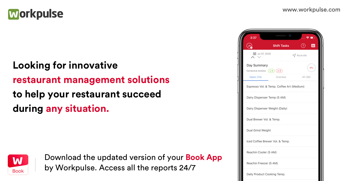 WorkpulseQSR's tweet photo. Looking for innovative #restaurantmanagement solutions to help your #restaurant succeed during any situation.
Download the newest version of the Book App by #Workpulse. Access your Data & Reports 24/7.
https://t.co/2DNzlGQxC3
#brand #compliance #franchise #qsr #application https://t.co/Gr2p3dgW5B