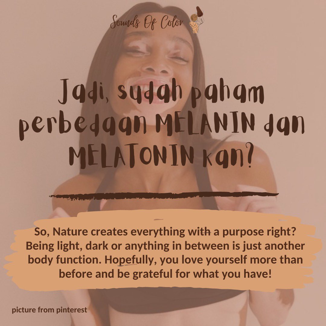 soundsofcolorid's tweet photo. Untuk penjelasan dan artikel selengkapnya, baca di Link pada Bio kita yaa!

#soundsofcolor #colorism #melanin #melatonin #unfairbutstilllovely #beauty #supporteachother #galsupportgal #fyi #skincolor #skintone #loveyourself #GTKC https://t.co/D7pZ1bVlkj