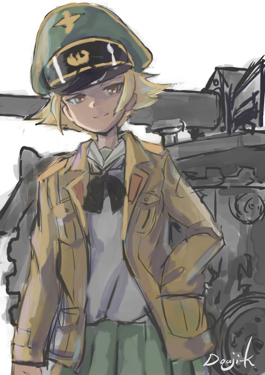 「#ガルパン版深夜のお絵描き60分一本勝負
#ガルパン版深夜のお絵描き60分一本勝」|黒猫童子のイラスト