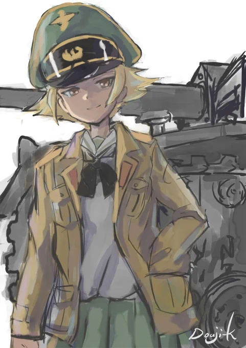#ガルパン版深夜のお絵描き60分一本勝負
#ガルパン版深夜のお絵描き60分一本勝負_20200715
お題「エルヴィン」 