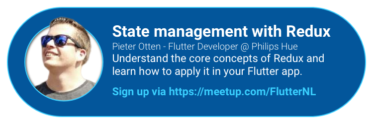 FlutterNL's tweet photo. Tomorrow is our #FlutterNL meetup "3 Views on State Management"!
The second talk will be Pieter Otten introducing us to "State management with Redux".
Visit https://t.co/qEiaK98Jdj to sign up and put some beers in the fridge to enjoy this online meetup to the fullest π https://t.co/QGhiaIcMEd