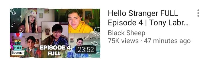 BLFilipinopride's tweet image. Wait. @Black_SheepPH
Binudol mo kami sa air time NG #HelloStrangerEP3 16:25 Lang Ang time consuming!! Gigil mo ako meaning may utang ka samin Kaya ilaan mo yung time na Yun SA episode 5 ok!

#HelloStrangerEP4
