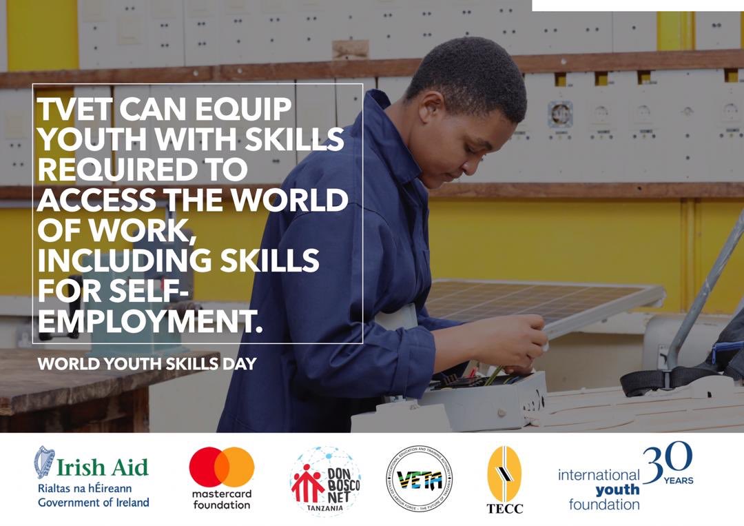 arafat_bakir's tweet photo. Today we celebrate world youth skills day, it has always been our pleasure to work with TVETs in equip youth with the skills required to access the world of work, including skills for self-employment. #WSYD #KijanaOngea @IYFtweets @DonBosco_DBI @IrlEmbTanzania @Mastercard https://t.co/Y1K7h0zWDf
