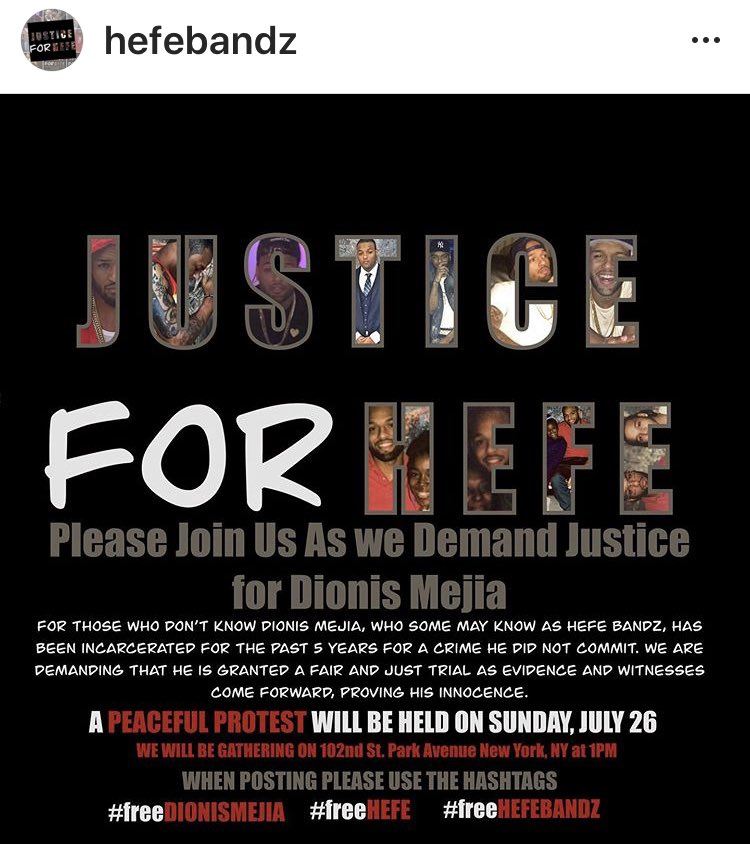 kaludiasays's tweet photo. Dionis Mejia was charged for a shooting, although even the victim says he wasnt the shooter. He’s been fighting for five years. His latest appeal was just denied. Sign the petition, signal boost, & come to the protest: https://t.co/6WbKN2pXiM
#FreeDionisMejia #FreeHefe https://t.co/GYYOoQuYxF