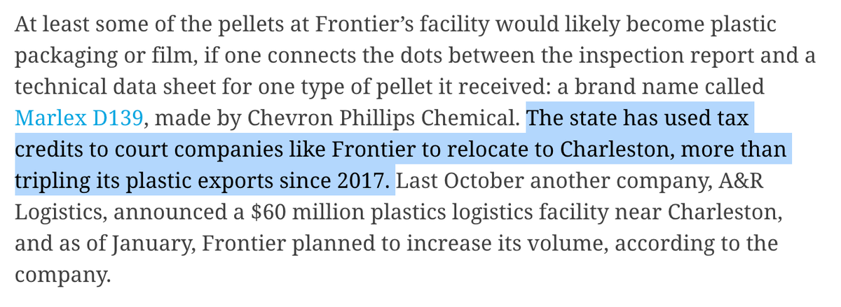 Despite this, Charleston has more than tripled its plastic exports since 2017, courting packagers with big tax breaks. A similar story is unfolding in Long Beach, CA and Savannah, GA. The nurdles are mostly shipped to Asia and some to Europe, to make more single-use plastics.