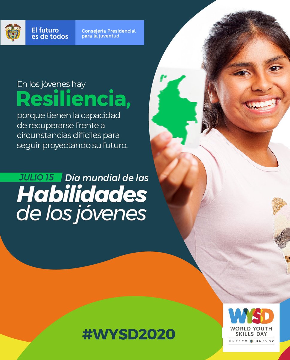 ENTerritorioCo's tweet image. La celebración del #DíaMundialDeLasHabilidades trata de empoderar a los jóvenes para que sean influyentes en el mundo, empezando desde sus comunidades y logrando objetivos globales. Sin los jóvenes será imposible conseguir sociedades justas y sostenibles. #WYSD2020