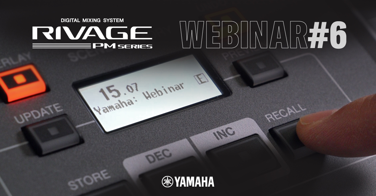 Happening today! Please join the Yamaha UK R&D Team to learn about Scene Memory functions and Theater Mode.
#yamaha #yamahaproaudio
Wednesday 15th July 9:00 PDT/12:00 EDT (17:00 BST)
https://t.co/KYFSY8XwNX https://t.co/OE7kwVVq5n