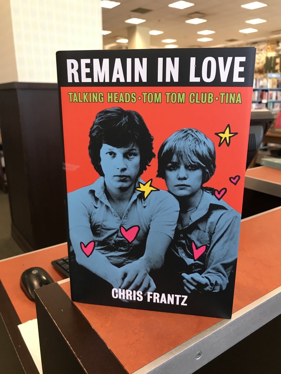 Chris Frantz’s new memoir is here, and we are super excited!  ❤️ Get your copy, we’re open 1030-6 Wednesday. Curbside pick up also available. #bn135 #remaininlove #chrisfrantz #tinaweymouth #talkingheads #tomtomclub #musicbiography #drummers #geniusoflove