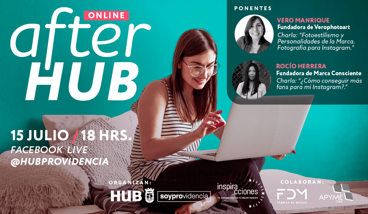 Muni_provi's tweet photo. #AFTERHUB: POTENCIA TU PYME EN INSTAGRAM📲
El equipo de @hubprovidencia reunió a las emprededoras más destacadas en redes sociales, para orientarte e impulsar aún más tu marca. ¡No te pierdas la transmisión en vivo de hoy, a las 18 hrs, a través de Facebook! https://t.co/HKrg6MPgQV