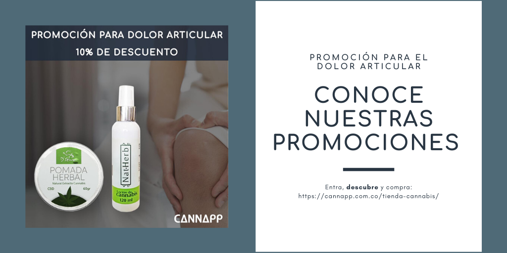 CannappColombia's tweet photo. El CBD tiene propiedades analgésicas y antiinflamatorias.

Los productos a base de este cannabinoide son ideales para calmar dolores en las articulaciones.

Puedes encontrar esta promoción de Pomada + Loción con el 10% de descuento en nuestra página web.

https://t.co/XUc01VXg7B https://t.co/utpgT94WMV
