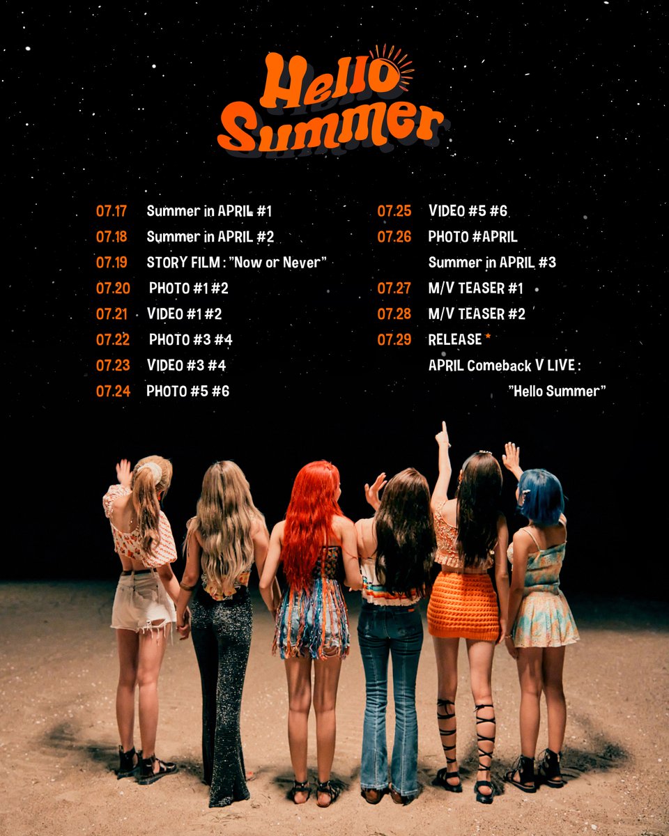 에이프릴(APRIL) Summer Special Album ‘Hello Summer’
  
SCHEDULER
  
#APRIL #에이프릴
#윤채경 #김채원 #이나은 #양예나 #레이첼 #이진솔
#200729_HelloSummer👋☀ #Now_or_Never
