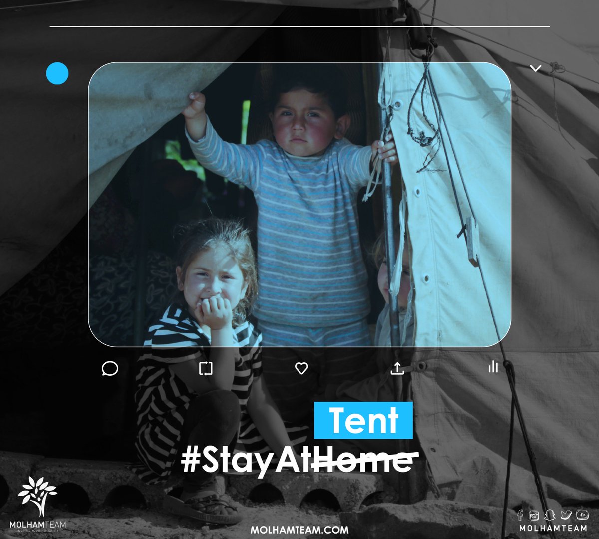 With the emergence of the first #COVID19 cases in NW #Syria, 100000s of IDPs cannot follow the simplest preventive measure: #StayAtHome!

البقاء بالبيت كأبسط إجراء وقائي، خارج مقدرة أهل الخيام! هالناس اللي معرّضة لكل أشكال المعاناة، شو عم ينتظرها بحال انتشار الفايروس؟