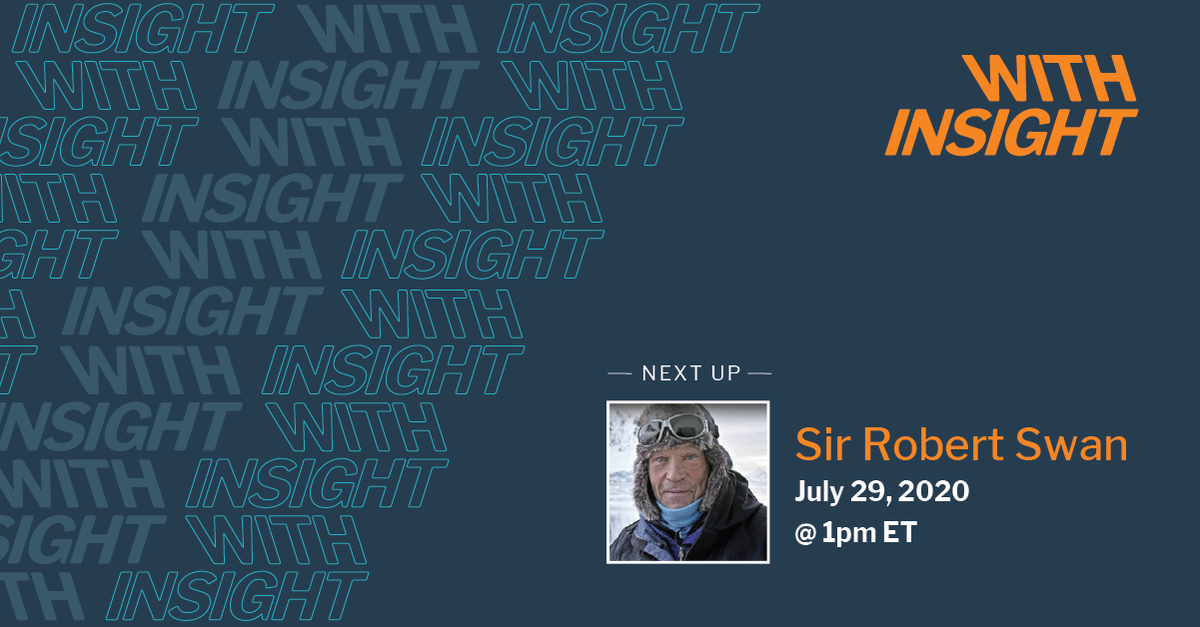 insightpartners's tweet photo. On July 29th, we will hold our next #WithInsight keynote speaker featuring Sir Robert Swan, the first person in history to walk both the North and South Poles.

Join us as Swan discusses the importance of leading with purpose.

RSVP Here: https://t.co/ZkHoBxQ4HY https://t.co/83iAUUcC0r