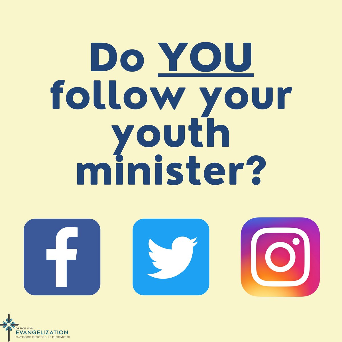 EvangelizeRVA's tweet photo. Make sure to give your youth minister a follow in order to keep up with all of the upcoming plans for this Summer and Fall!
#EvangelizeRVA #DontMissOut https://t.co/fsmyIlNb3k