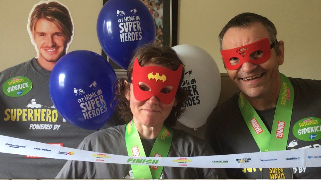 manumonkey32's tweet photo. @SuperheroTri @bradfordman01 All done 👍🏼swim,hand cycle, push, 20km+ couldn’t get @clarebalding so the other sidekick was a bit wooden 🌈 https://t.co/zbcRTL7SaR
