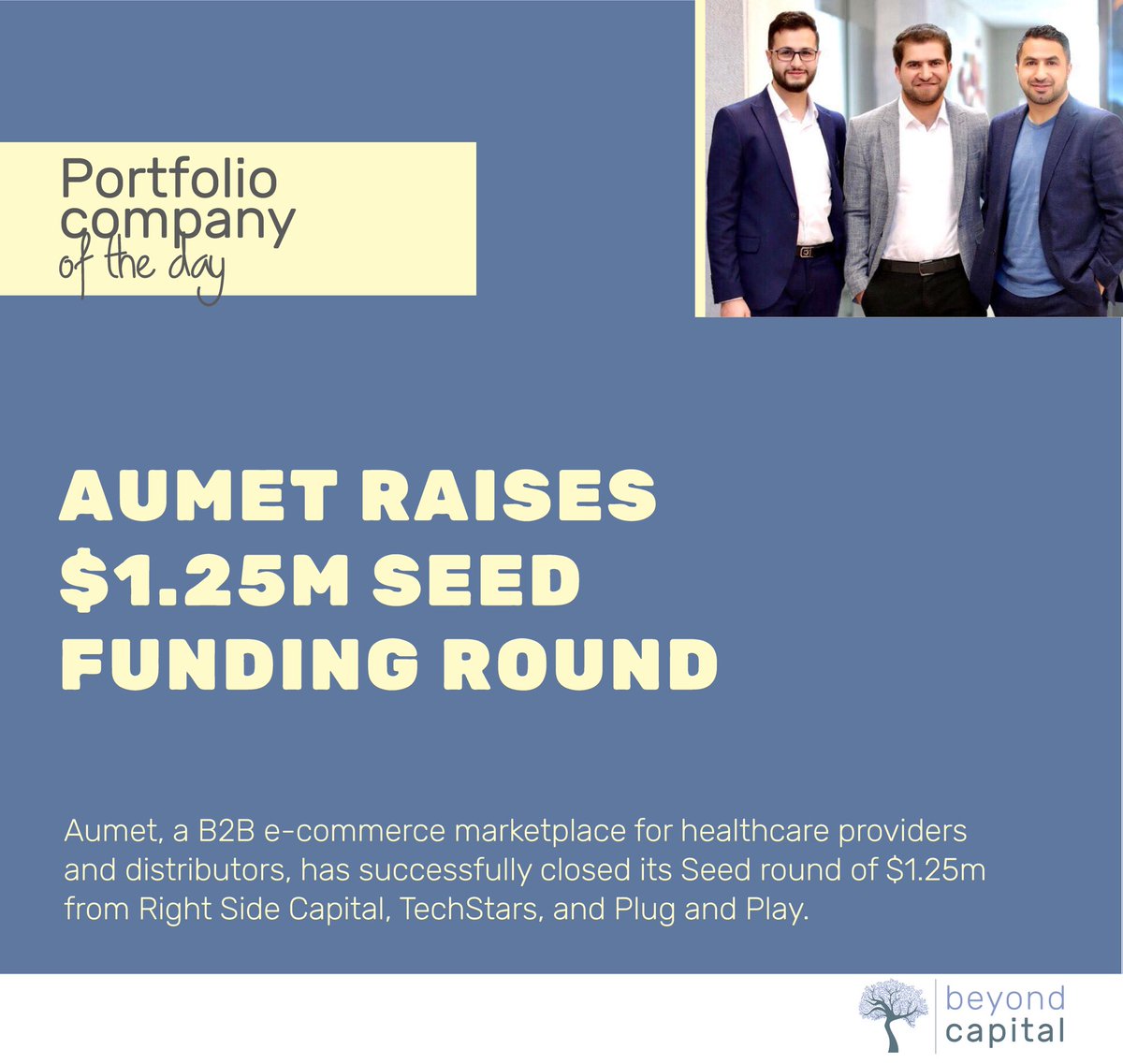 Congratulations to our entrepreneur Yahya Akel and the team at Aumet. Our team is proud to be a part of your journey to scale!
#healthcare #scaleup #jordan