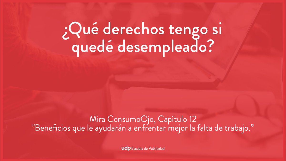 Publicidad_UDP's tweet photo. ¿Qué derechos tengo si quedé desempleado? En este capítulo de #ConsumoOjo revisamos 5 datos importantes para tener en consideración:
https://t.co/sBHuP0ry33
@udp_cl @comyletrasudp @Jose_Roa @cleporati @SERNAC @chocale_cl
#retirofondos #desempleo https://t.co/DxQ63FFVed