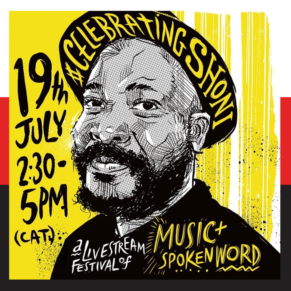 StripedHorseZA's tweet photo. #CelebratingShoni - a live stream festival of music and spoken word. 2.30 pm CAT, Sunday 19th July 2020. Let's celebration of the life of Shonisani Lethole, a remarkable human being who lived with humility and exceptional talent. https://t.co/0kmb6ufSEM 🖌: @sindisonyoni https://t.co/JYdagVhdEj