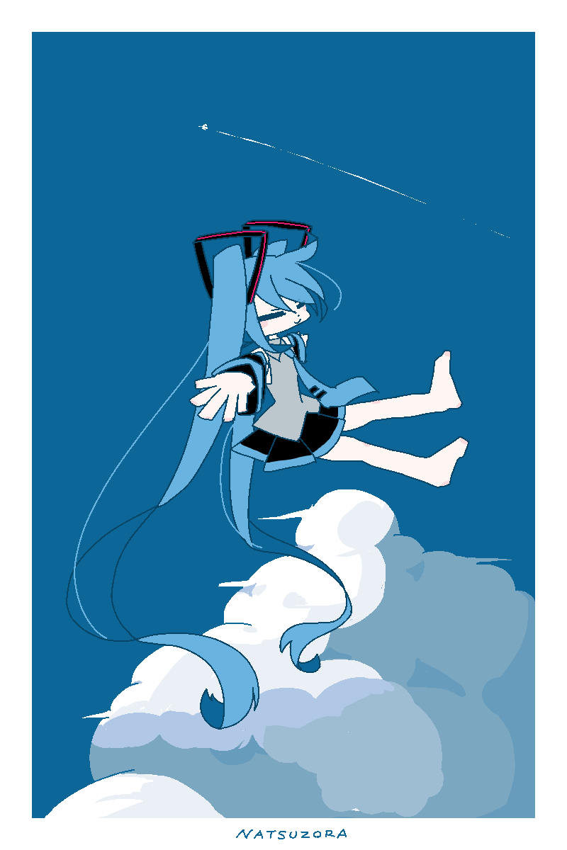 初音ミク 「夏空 」|なののイラスト