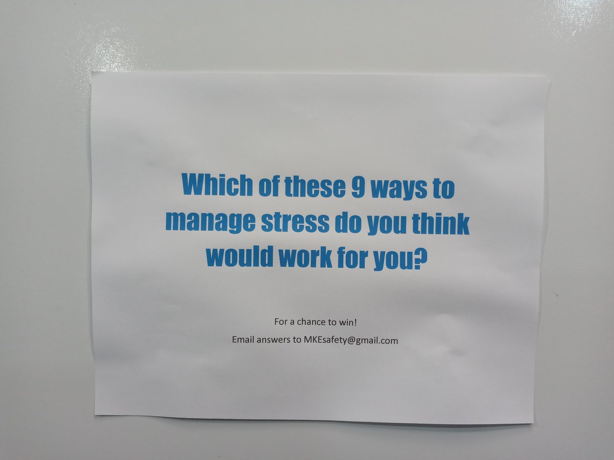 MkeSafety's tweet photo. Are you feeling STRESSED?π₯΄ Denise is learning 9 ways to manage stress. #NP_UPSers #WellnessWednesday #NPWellness #OccupationalWellBeing #UPSers https://t.co/fxj5DlPXsm